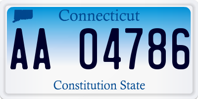 CT license plate AA04786