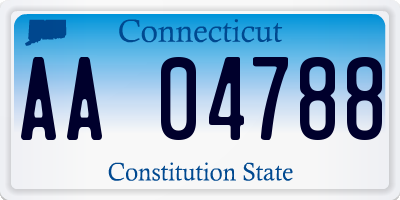 CT license plate AA04788