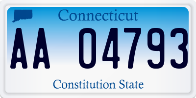 CT license plate AA04793