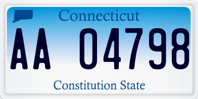 CT license plate AA04798