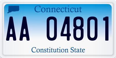 CT license plate AA04801