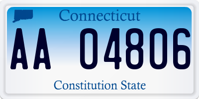 CT license plate AA04806