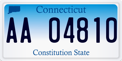 CT license plate AA04810