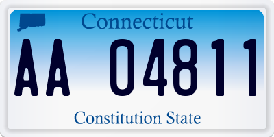 CT license plate AA04811