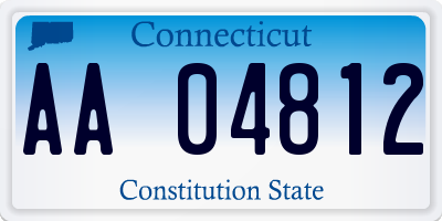 CT license plate AA04812