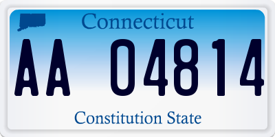 CT license plate AA04814