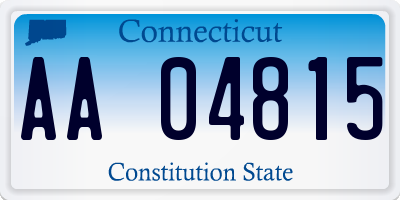 CT license plate AA04815