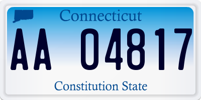 CT license plate AA04817