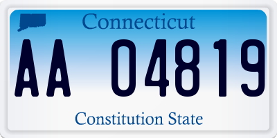 CT license plate AA04819