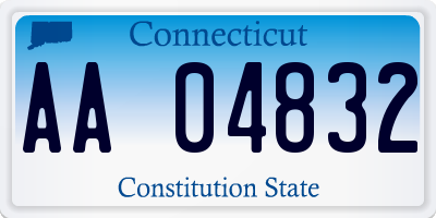 CT license plate AA04832