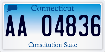 CT license plate AA04836