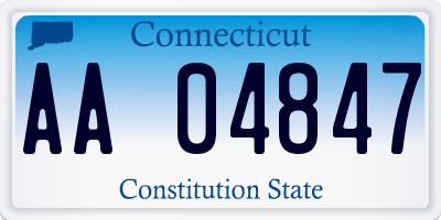 CT license plate AA04847