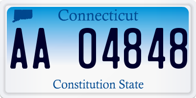 CT license plate AA04848