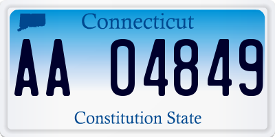 CT license plate AA04849