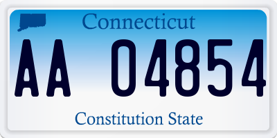 CT license plate AA04854