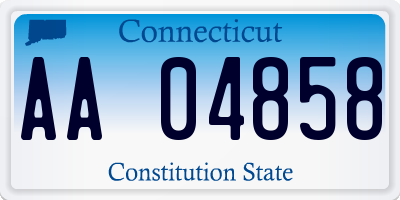 CT license plate AA04858