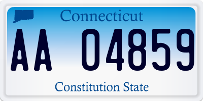 CT license plate AA04859