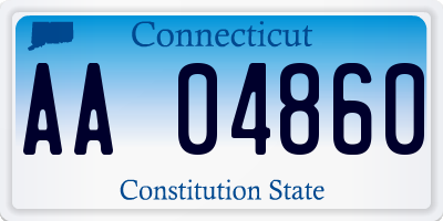CT license plate AA04860