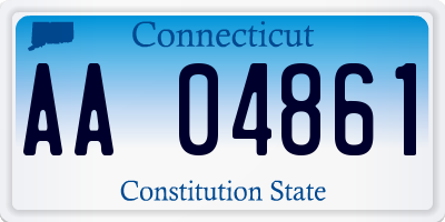 CT license plate AA04861