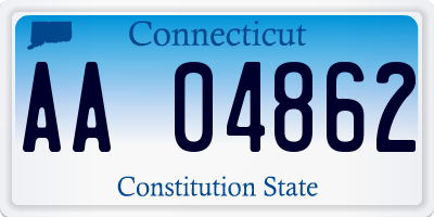 CT license plate AA04862