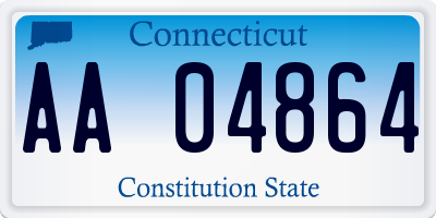 CT license plate AA04864