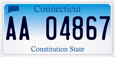 CT license plate AA04867