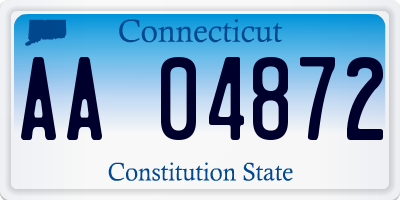 CT license plate AA04872