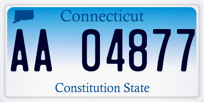 CT license plate AA04877