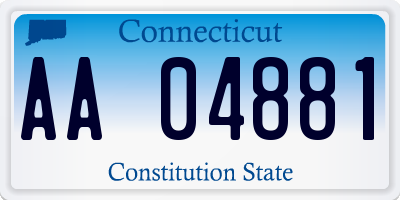 CT license plate AA04881