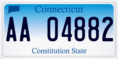 CT license plate AA04882