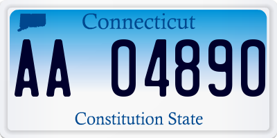 CT license plate AA04890