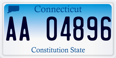 CT license plate AA04896