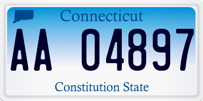 CT license plate AA04897