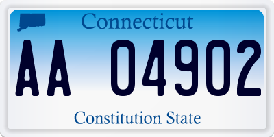 CT license plate AA04902