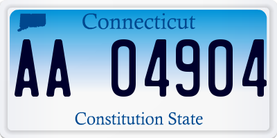 CT license plate AA04904