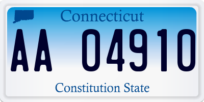 CT license plate AA04910