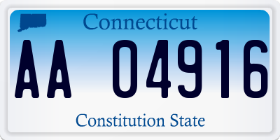 CT license plate AA04916