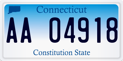 CT license plate AA04918