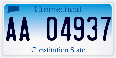 CT license plate AA04937