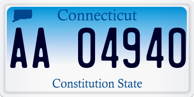 CT license plate AA04940