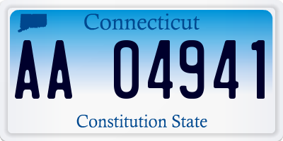 CT license plate AA04941