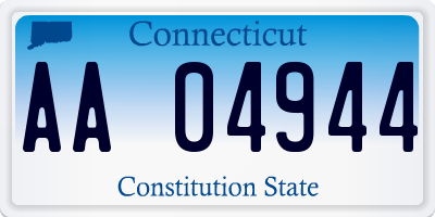 CT license plate AA04944