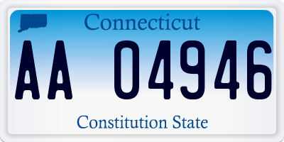 CT license plate AA04946