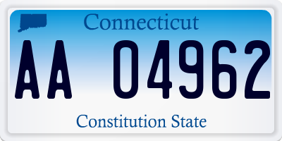 CT license plate AA04962