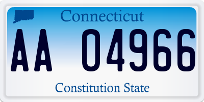 CT license plate AA04966