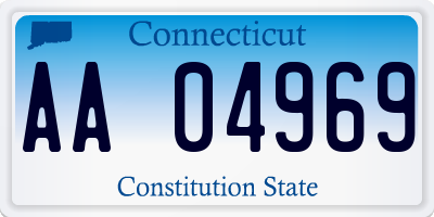 CT license plate AA04969