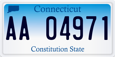 CT license plate AA04971