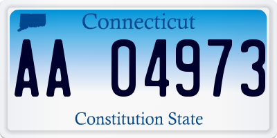 CT license plate AA04973