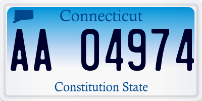 CT license plate AA04974