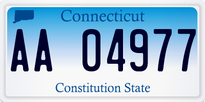 CT license plate AA04977